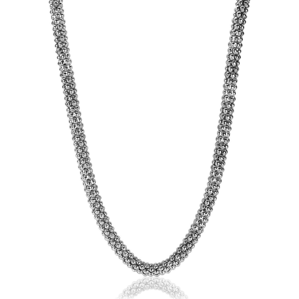 Zinzi zilveren schakelcollier 7mm breed, lengte 45cm ZIC733