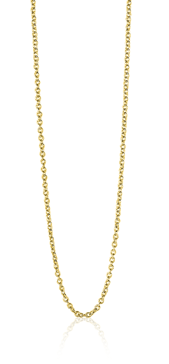 45cm ZINZI gold plated zilveren anker ketting ZILC-A45G