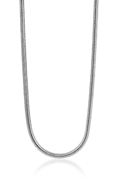 45cm Zinzi zilveren slangen collier 1,5mm breed ZISL15-45 