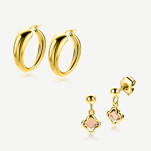 Gold-plated oorbellen